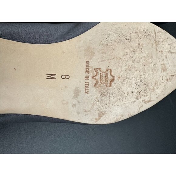 Vintage Adrienne Vittadini Ladies Shoes Arianna / Satin Charcoal Size 8 Gorgeous - Picture 8 of 12